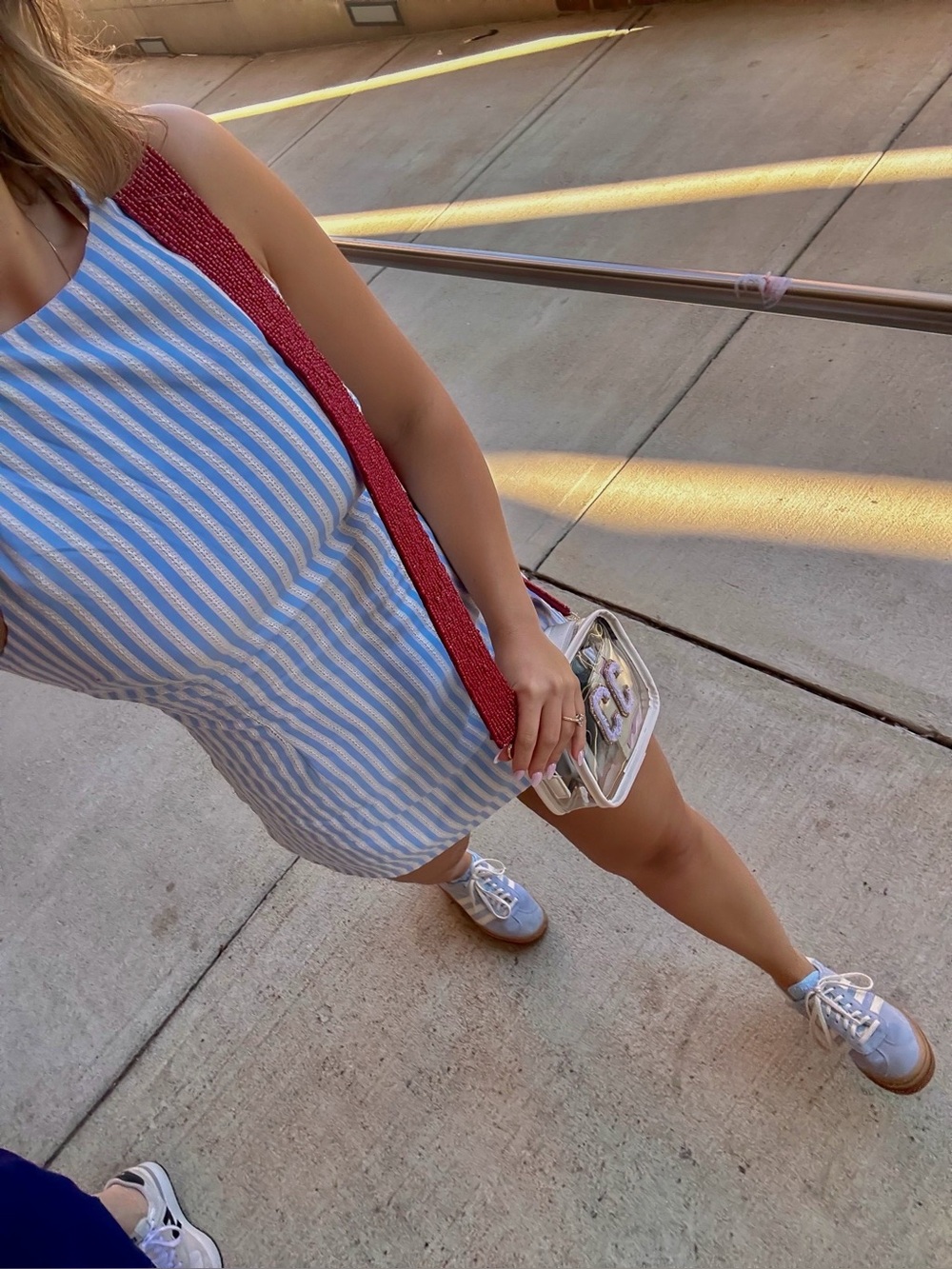 Yumiko Playsuit Blue Stripe
